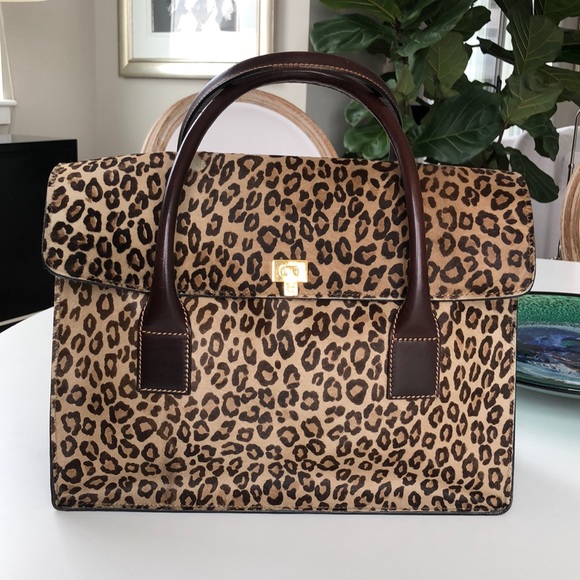 Lamberston Truex Handbags - Lambertson Truex Animal Print Pony Hair Tote
